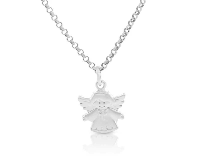 Schutzengel Kette 925 Sterling Silber Kreuz Gravur