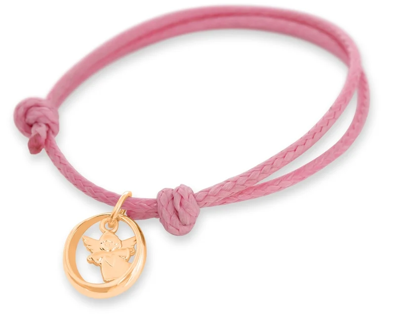Taufschmuck Mädchen Taufring Schutzengel Taufarmband rosa Armband Kinder
