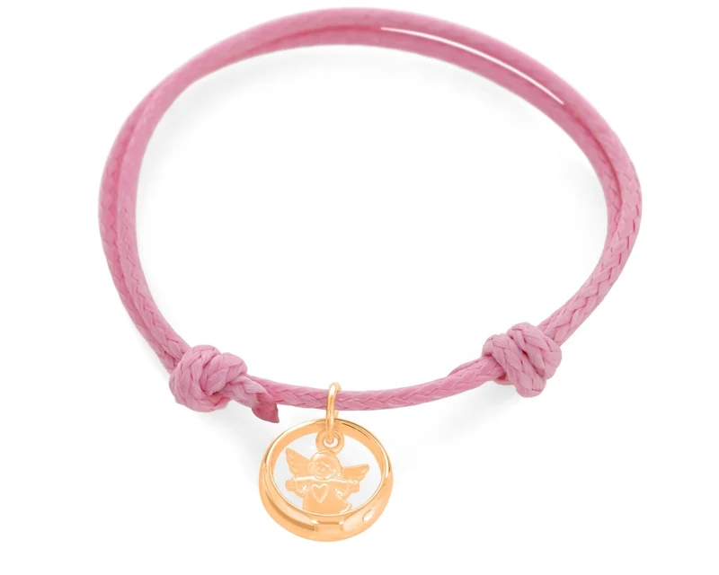 Taufschmuck Mädchen Taufring Schutzengel Taufarmband rosa Armband Kinder