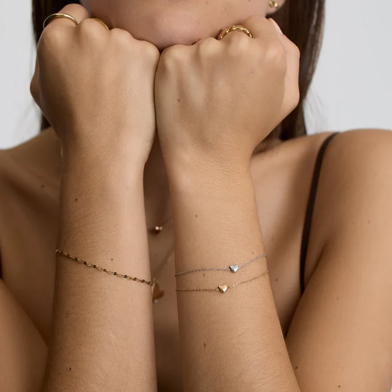 Silver Mini Heart Bracelet