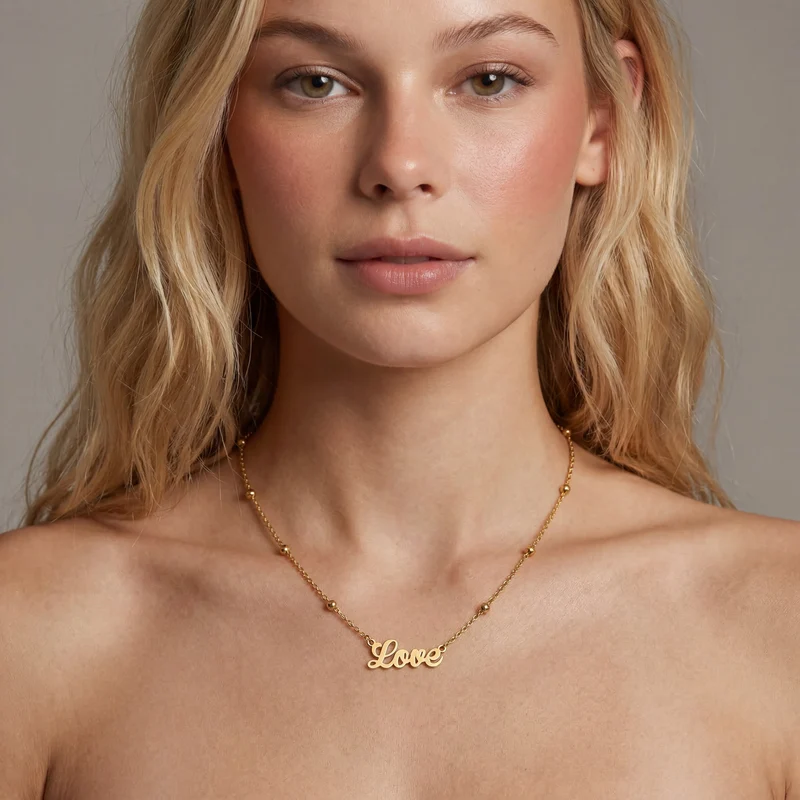 Name Necklace Curved