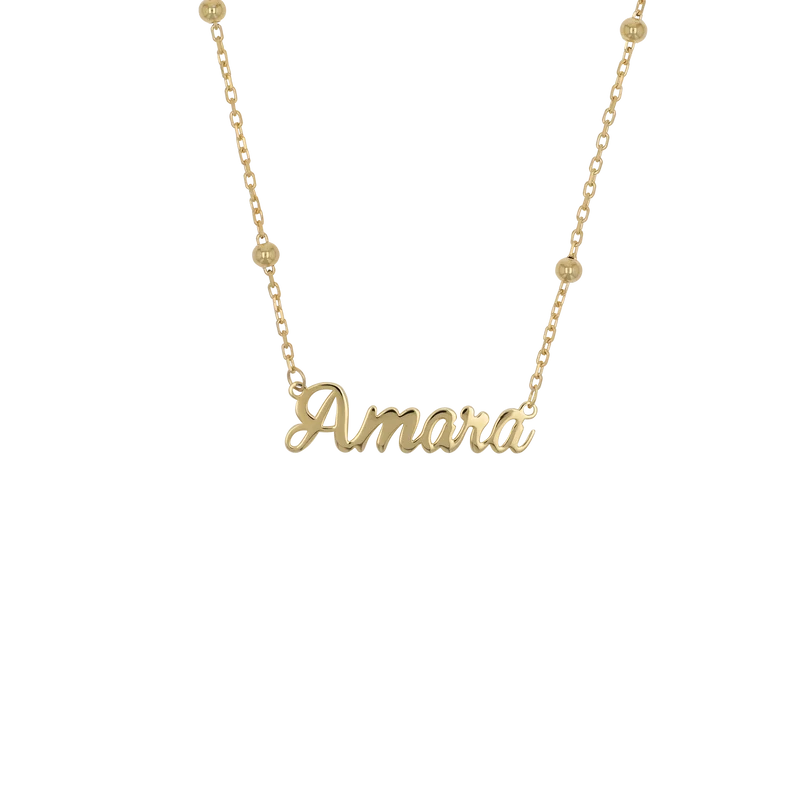 Name Necklace Curved