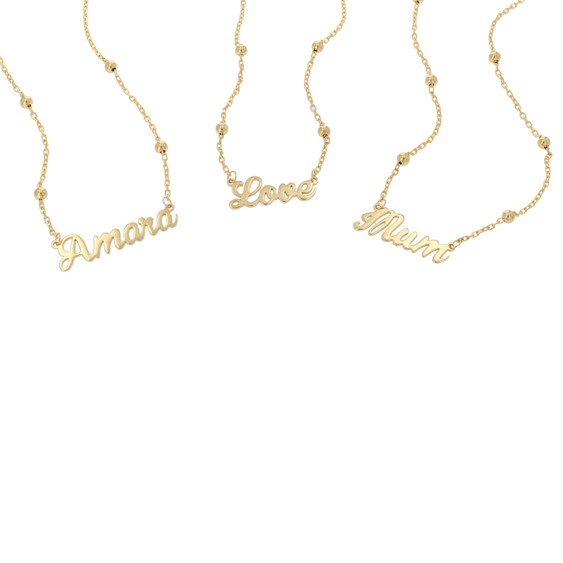 Name Necklace Curved