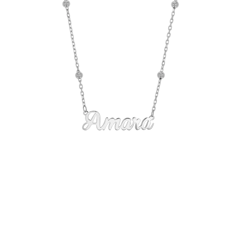 Name Necklace Curved