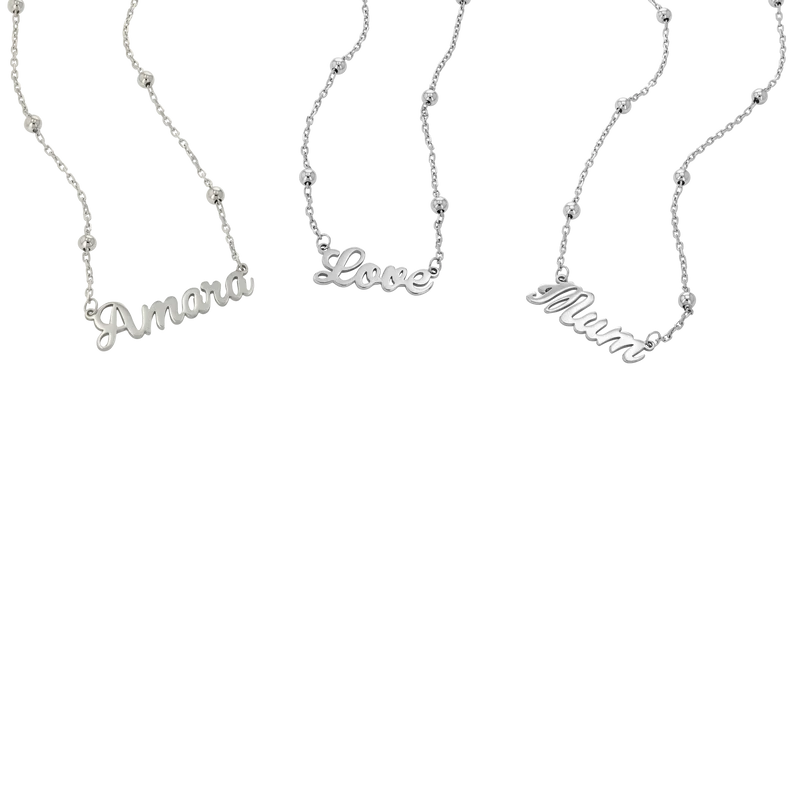Name Necklace Curved
