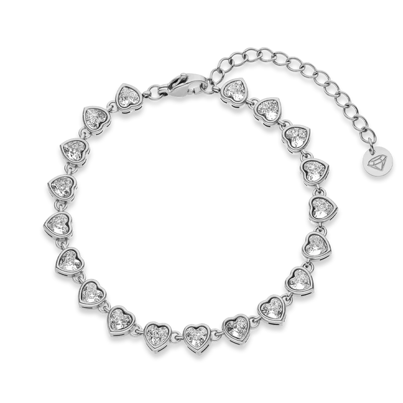 Drop Heart Armband | 18K vergoldet