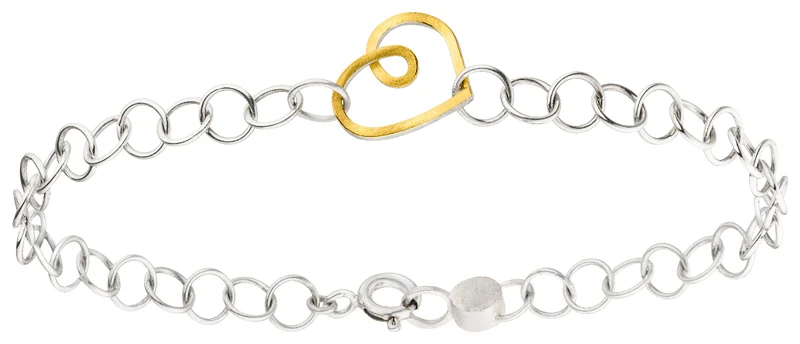 925er Silber Armband feingoldbelegt MANU A208