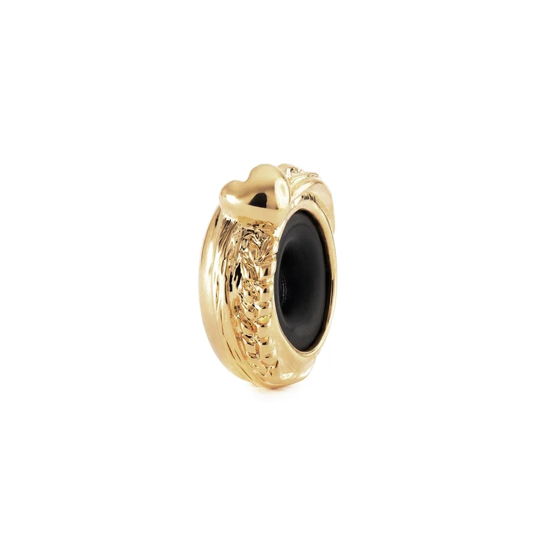 Herbsherz Spacer, 18k vergoldet