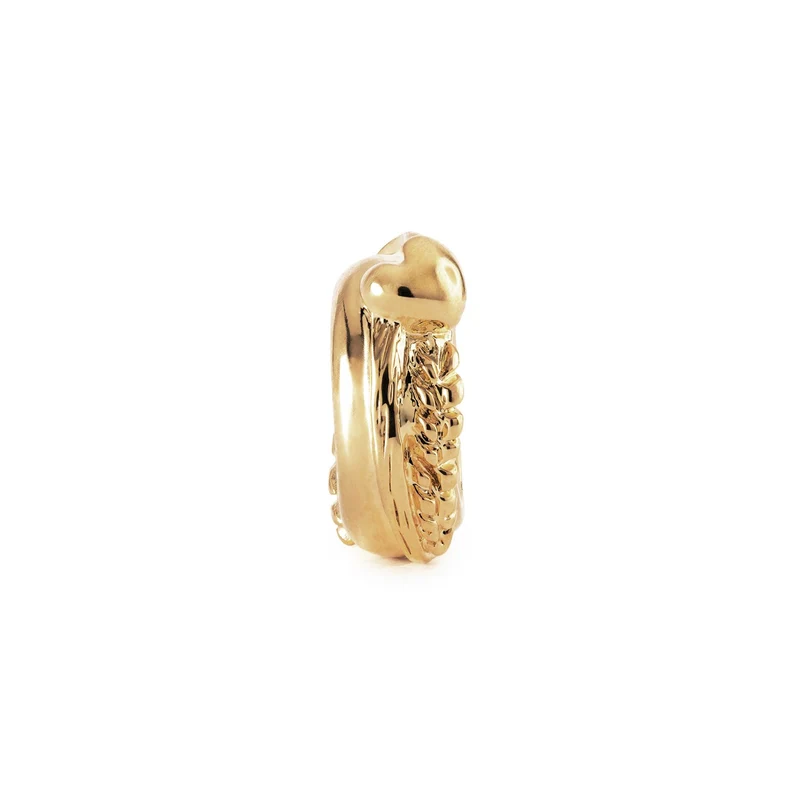 Herbsherz Spacer, 18k vergoldet