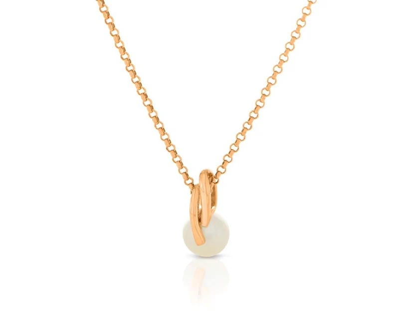 Perle Halskette rosé vergoldet Damenschmuck