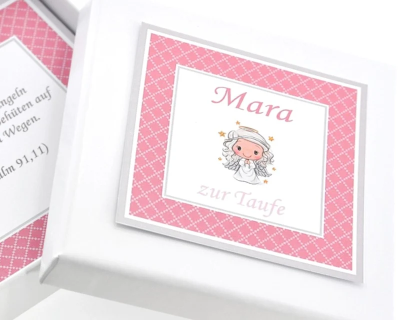Schmuck Box mit eigenem Text Geschenkschachtel zum Geburtstag, Feiertage