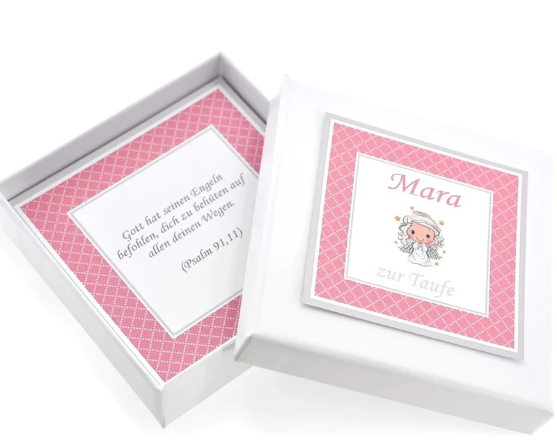 Schmuck Box mit eigenem Text Geschenkschachtel zum Geburtstag, Feiertage
