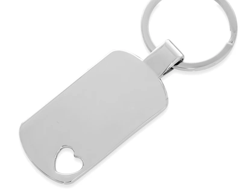 Metall Schlüsselanhänger Herz mit Gravur Geschenk Familie Schmuck