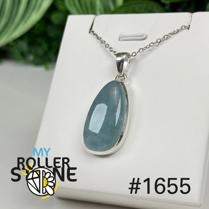 Silberner Aquamarin-Anhänger Nr. 1655