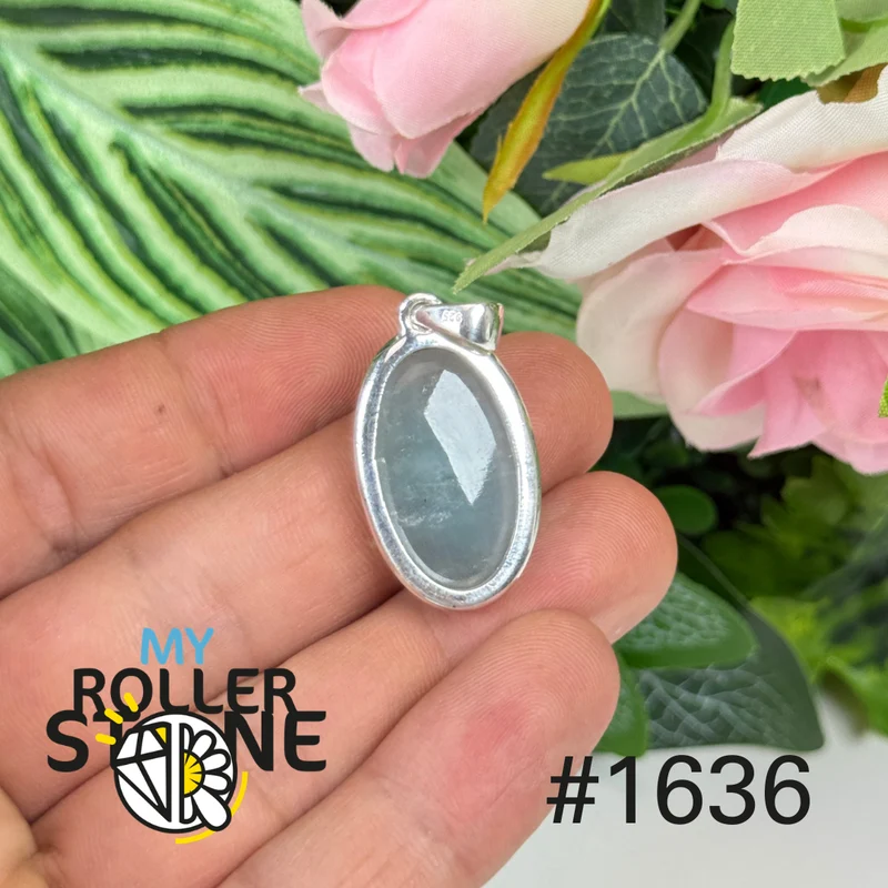 Silberner Aquamarin-Anhänger Nr. 1636