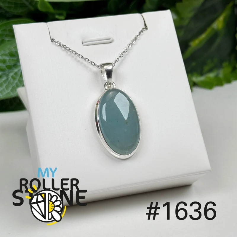 Silberner Aquamarin-Anhänger Nr. 1636