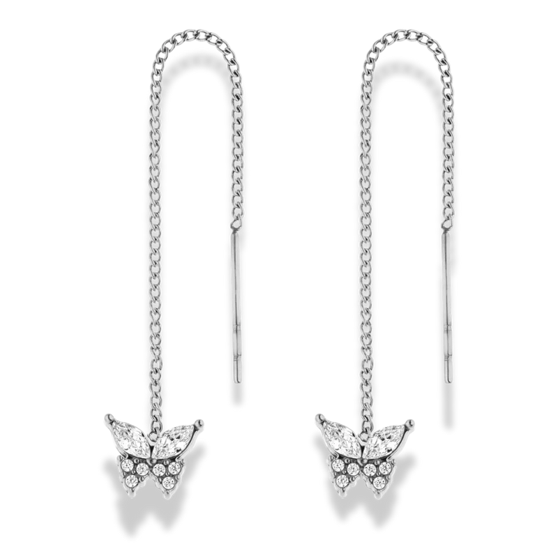 Little Butterfly Dangle Ohrstecker 14K Vergoldet