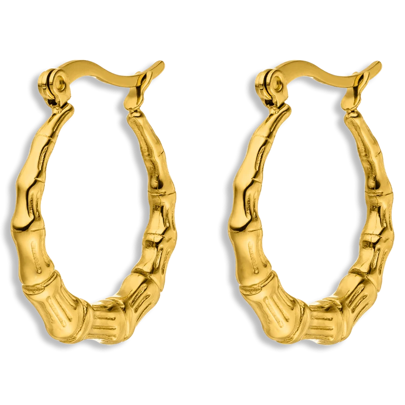 Bamboo Ohrringe | 18K vergoldet