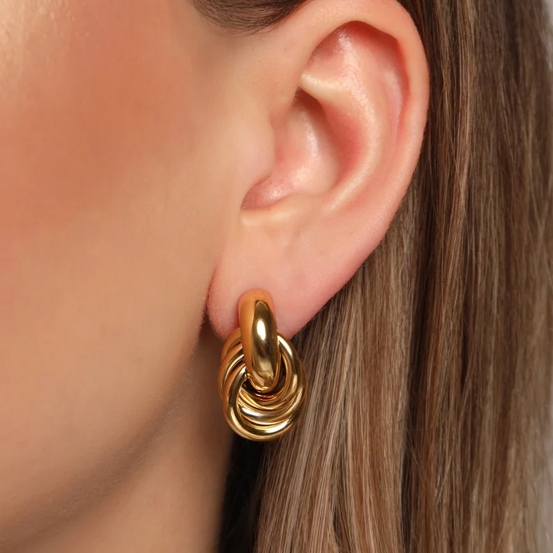 Loop Ohrstecker | 18K vergoldet