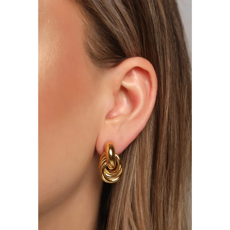 Loop Ohrstecker | 18K vergoldet