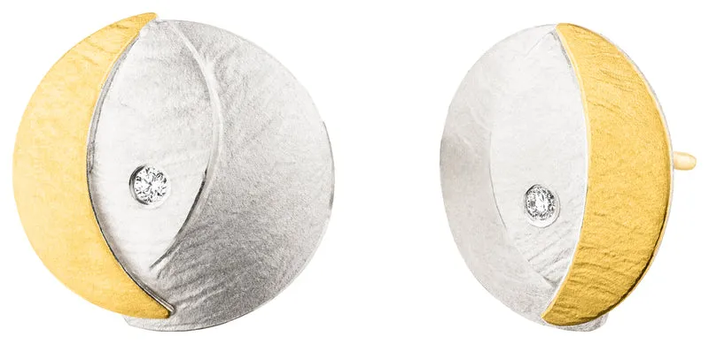 925er Silber Ohrstecker feingoldbelegt MANU O1069BR