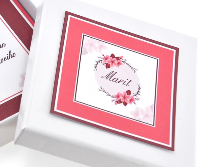Schmuckschachtel personalisierte Geschenkschachtel mit eigenem Text