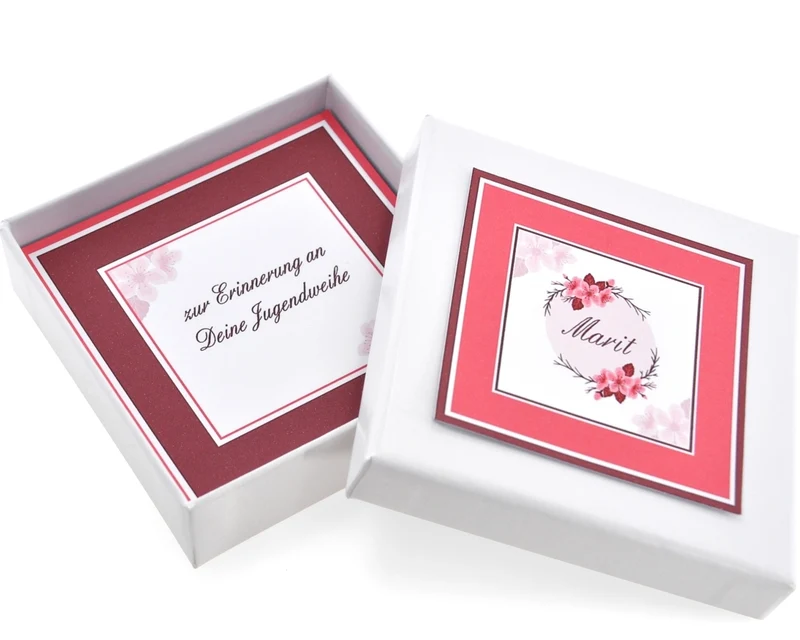 Schmuckschachtel personalisierte Geschenkschachtel mit eigenem Text