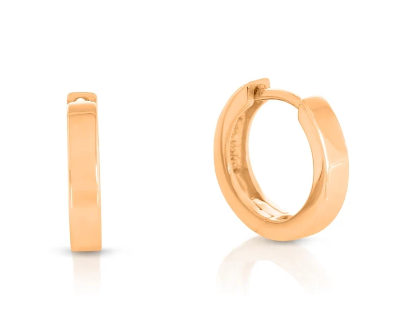 Creolen rosé vergoldet schlicht modern Ø 13mm