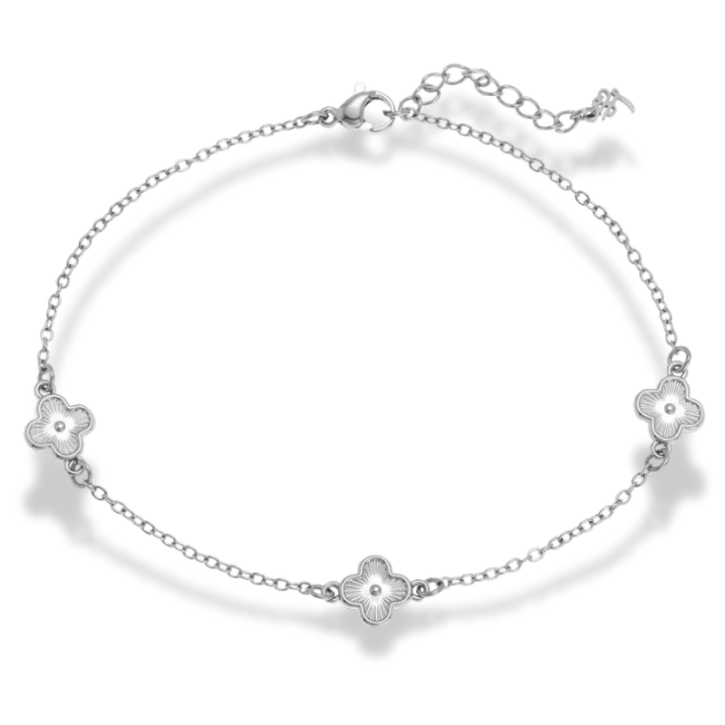 Golden Lucky Leaf Fußkette 14K Vergoldet