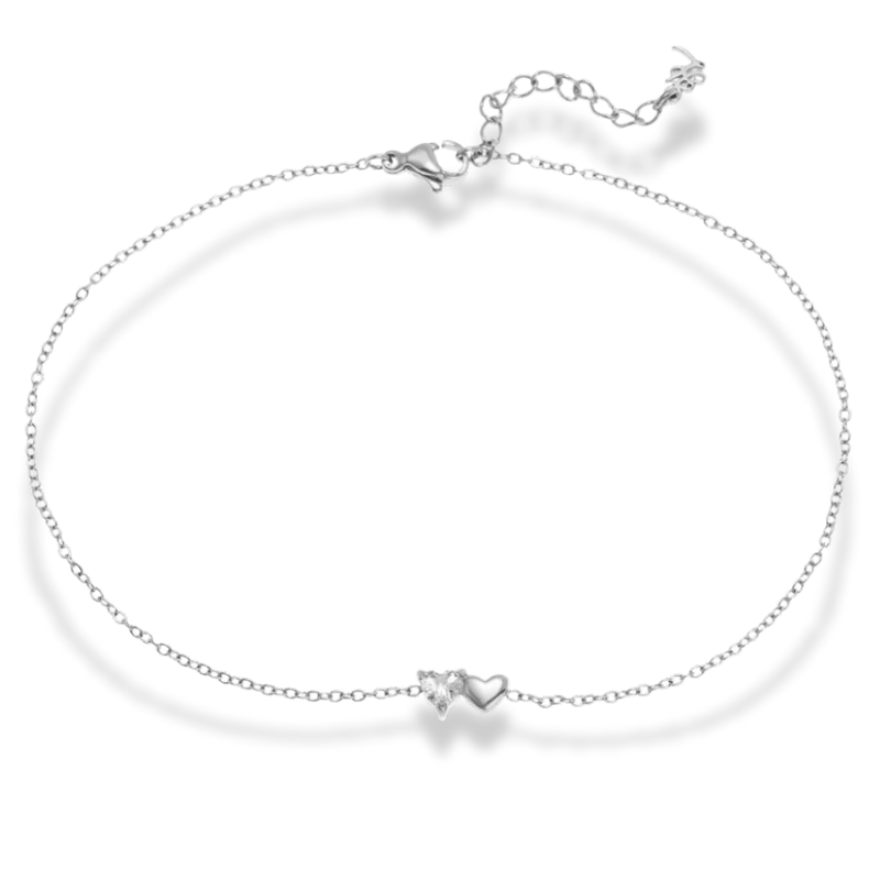 Heart to Heart Fußkette 14K Vergoldet