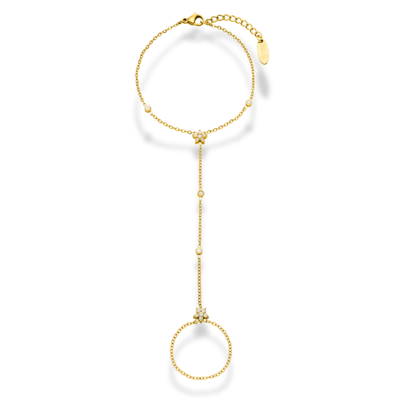 Dream Flower Handkette 18K Vergoldet
