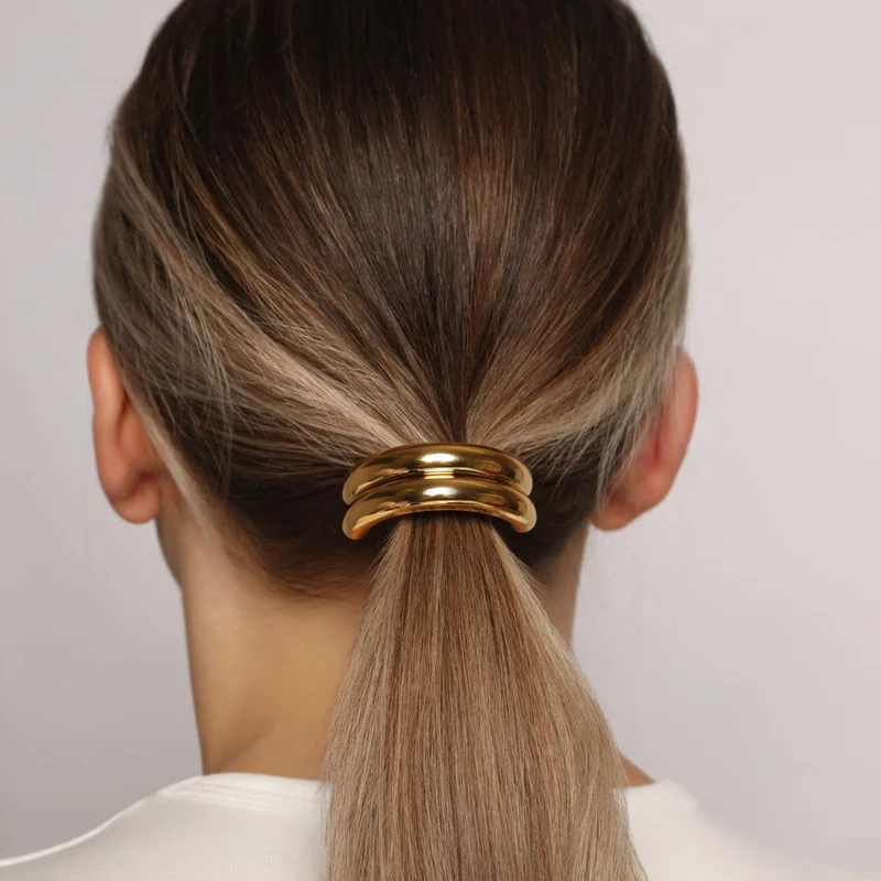 Haargummi mit Schmuck | 18K vergoldet