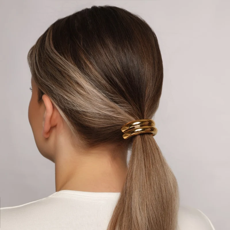 Haargummi mit Schmuck | 18K vergoldet