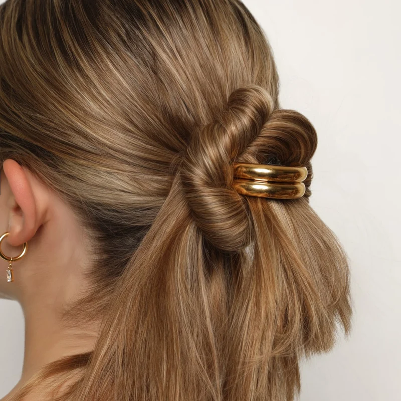 Haargummi mit Schmuck | 18K vergoldet