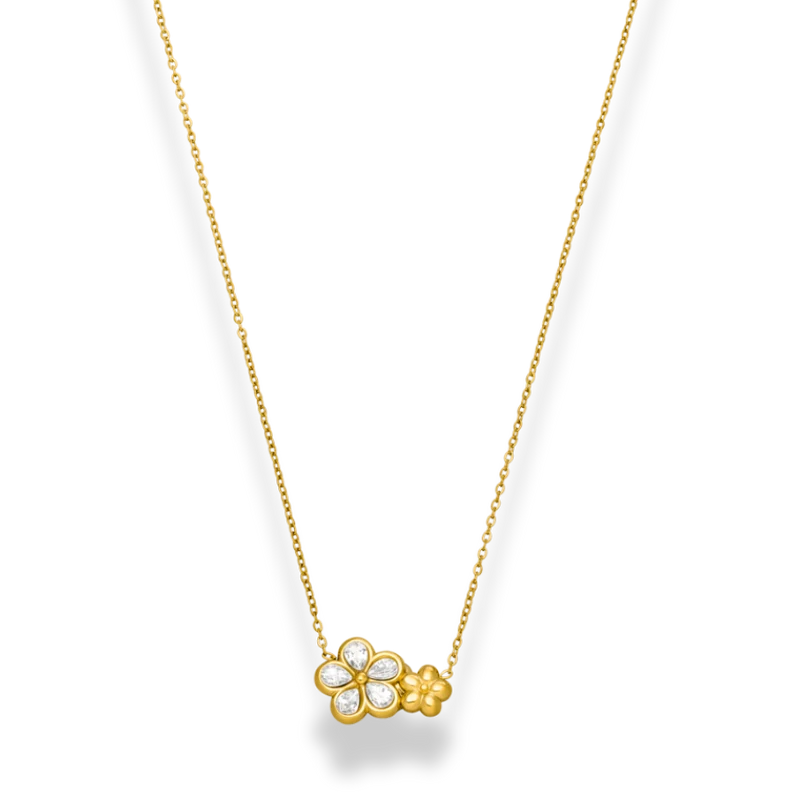 Charming Spring Flowers Kette 14K Vergoldet