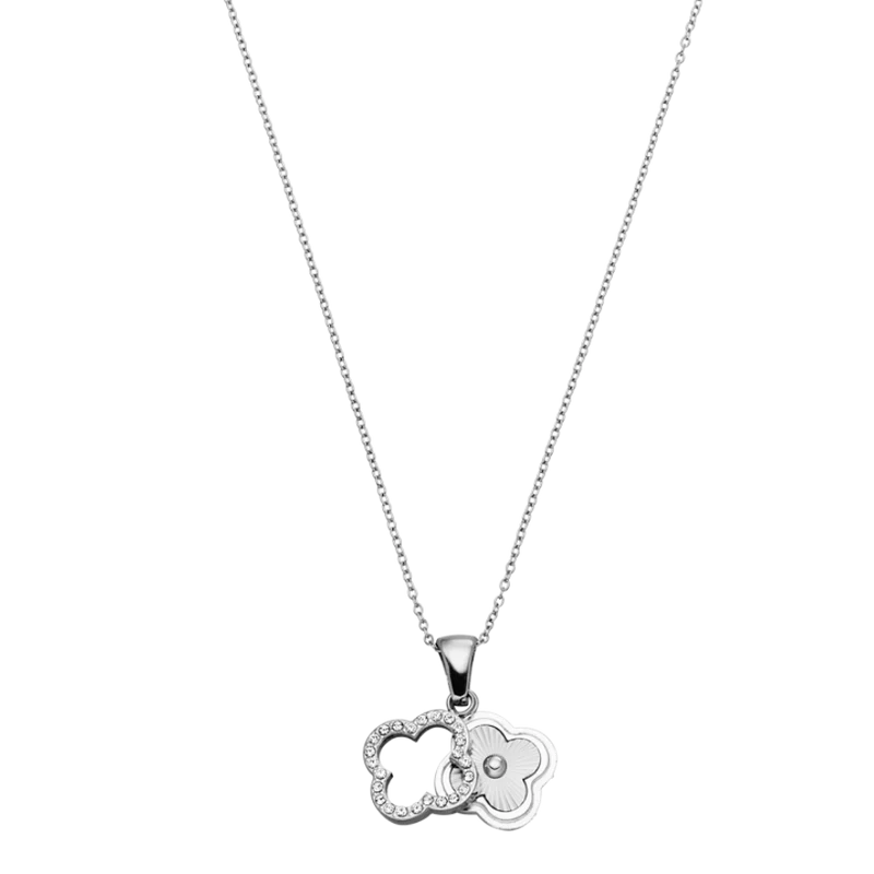 Framed Golden Lucky Leaf Clover Kette 14K Vergoldet
