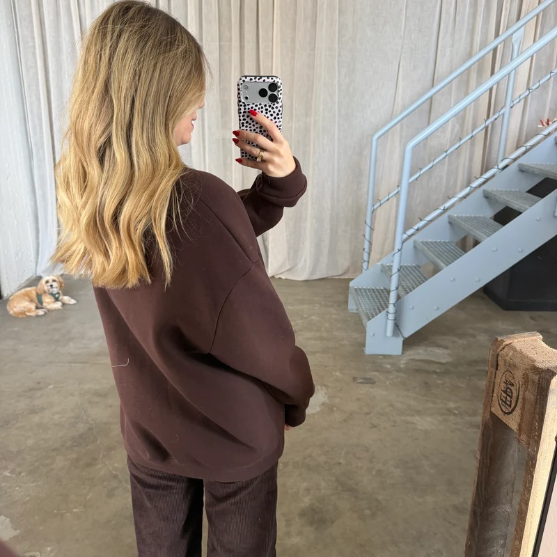SOHO Sweatshirt - Braun x Rosa