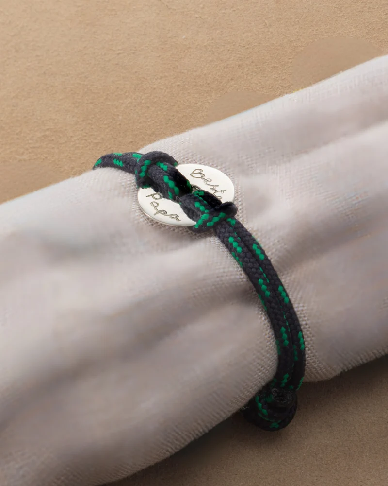 Mannen Mini Open Disk Armband - Zilver - Gepersonaliseerde Heren Armband