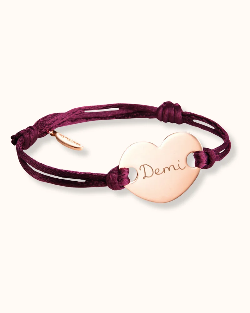 Heart Armband met naam Rosé Verguld - Gepersonaliseerde Armband