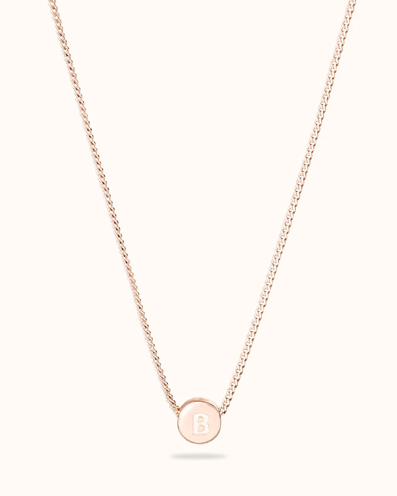 Initial Beads Ketting Rosé Verguld - Ketting met Initialen
