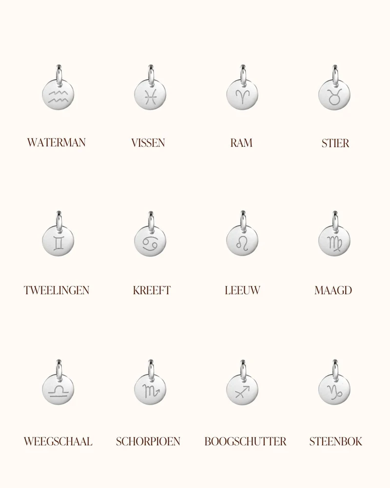 Mini Zodiac Sterrenbeeld Ketting - Gepersonaliseerde Ketting