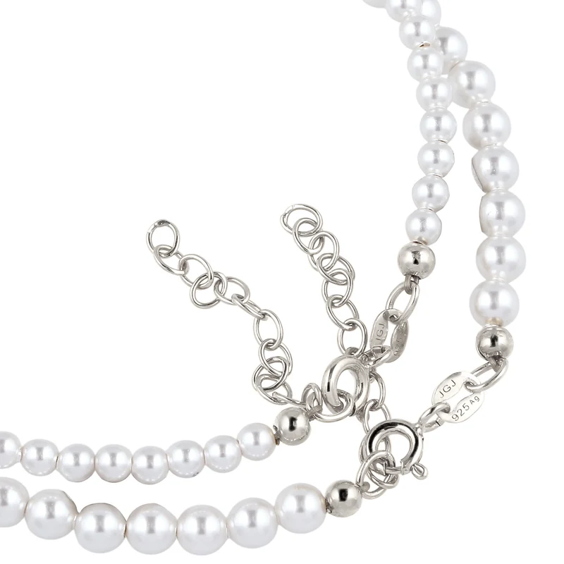 Armbandset | Mit Perlen von Swarovski® (Weiß)