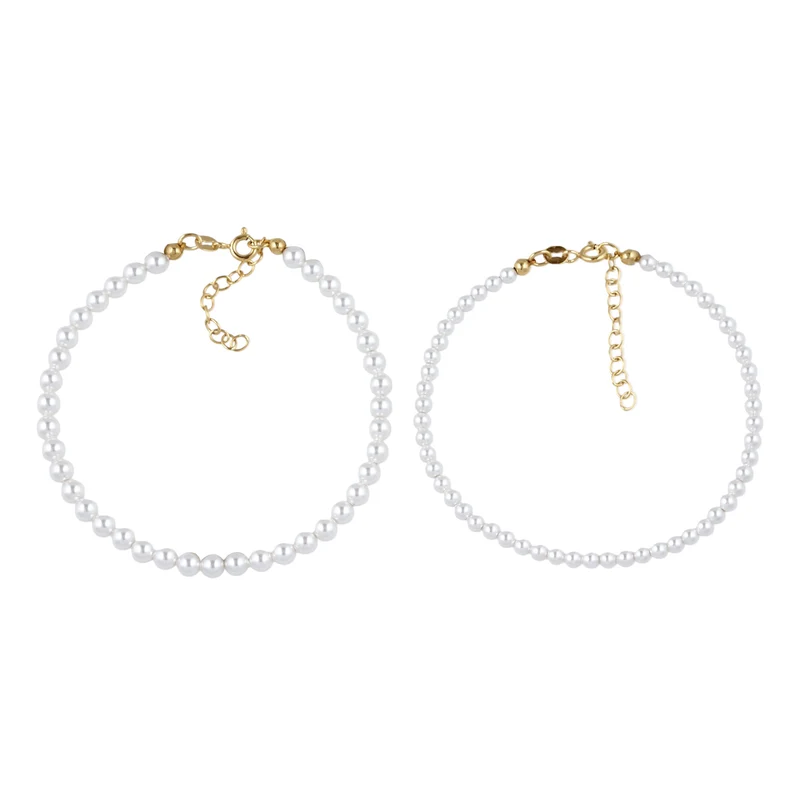 Armbandset | Mit Perlen von Swarovski® (Weiß)