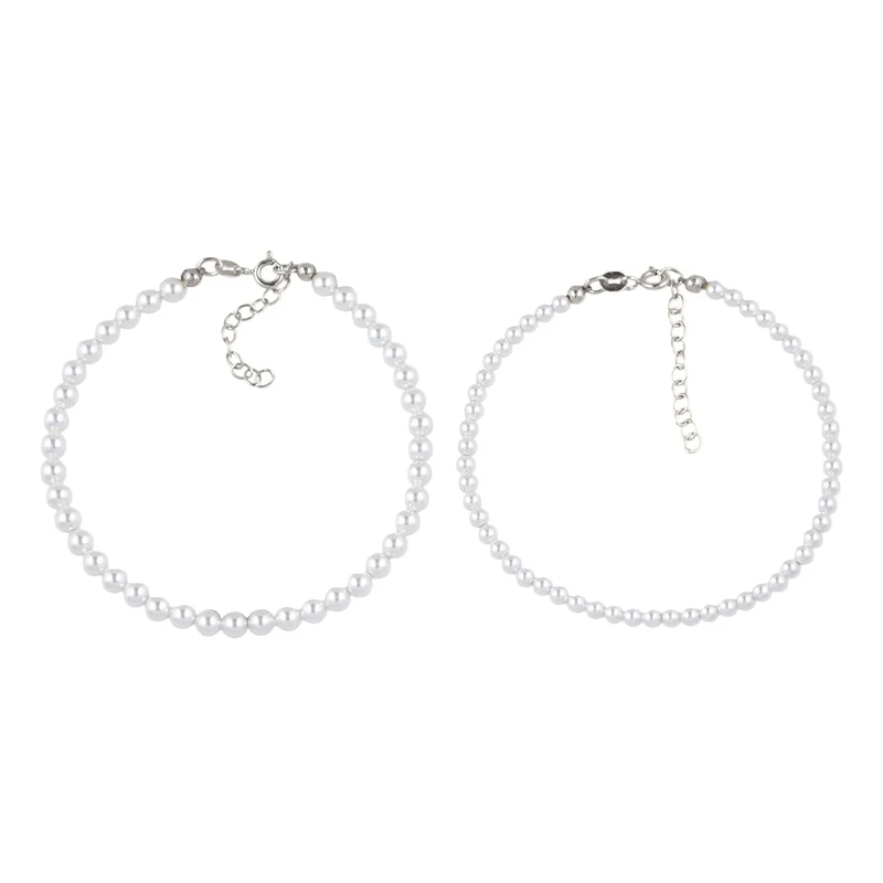 Armbandset | Mit Perlen von Swarovski® (Weiß)