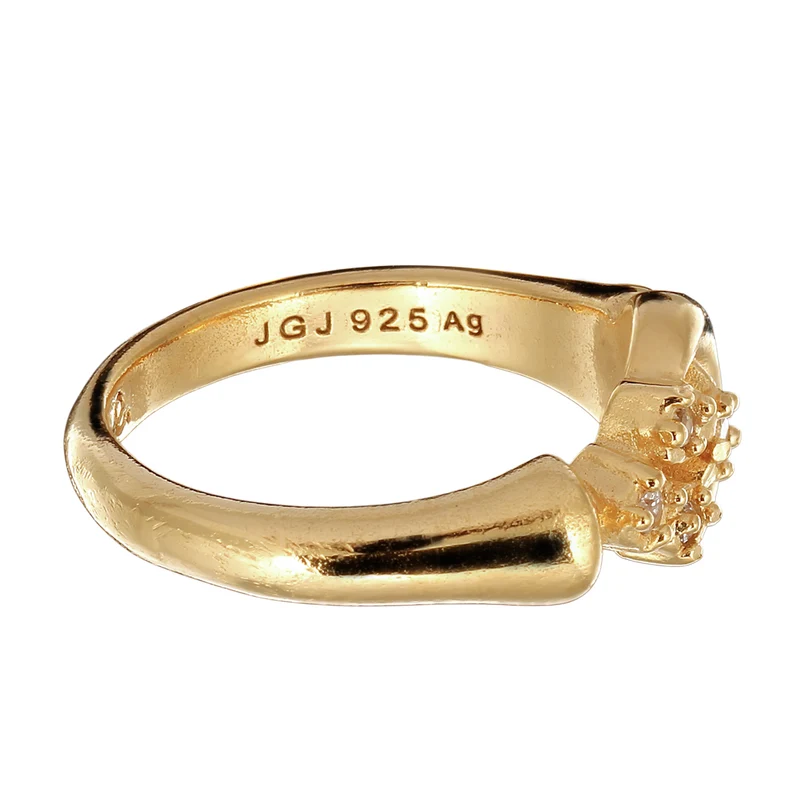 Ring mit Stern | Topas (Weiß, 0.015 ct) & Topas (Weiß, 0.006 ct)