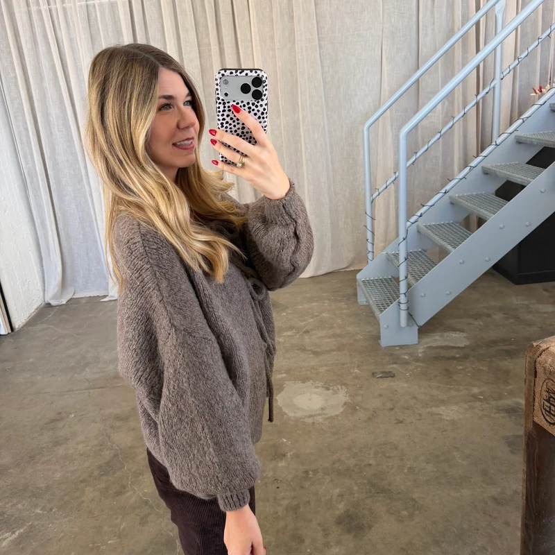 Strickjacke Bella - Taupe