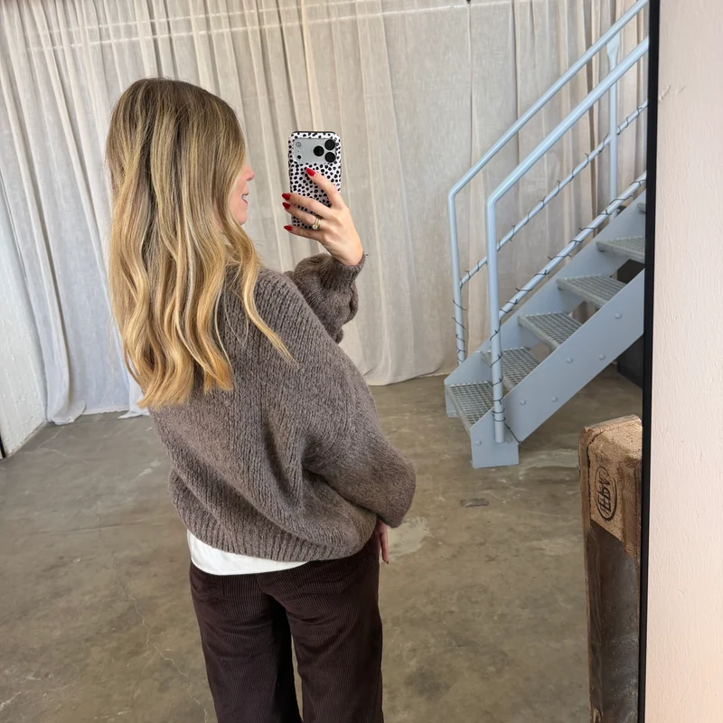 Strickjacke Bella - Taupe