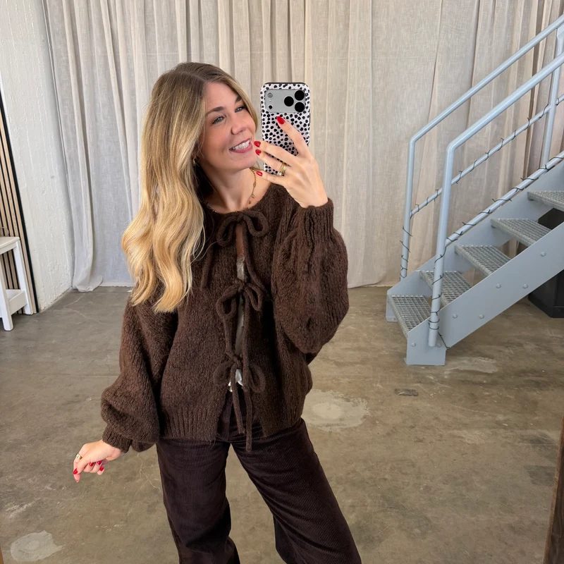 Strickjacke Bella - Espresso