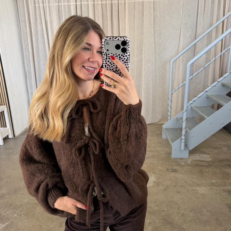 Strickjacke Bella - Espresso
