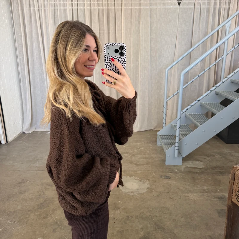 Strickjacke Bella - Espresso